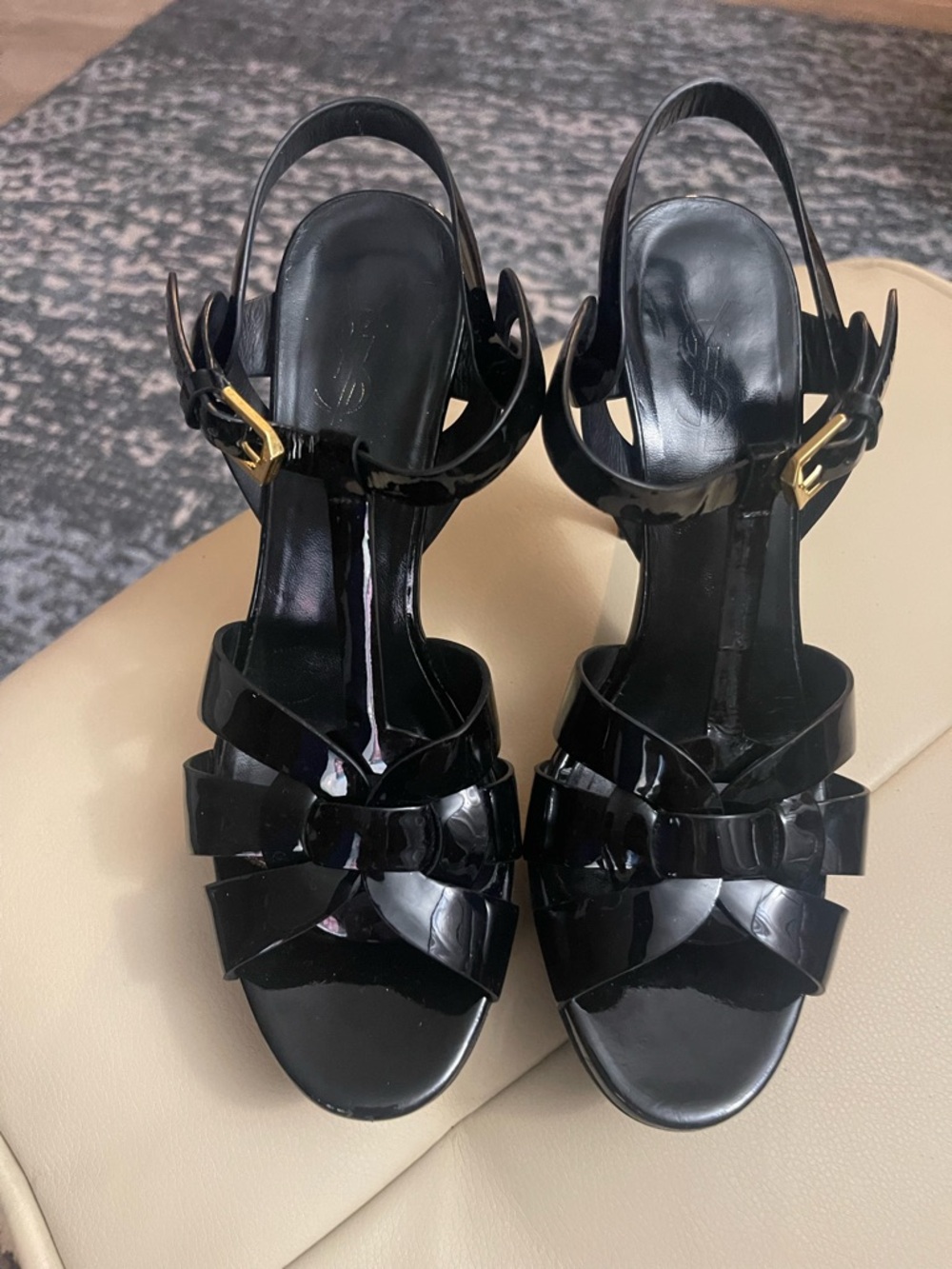 Saint Laurent Tribute T-Strap Platform Sandal 38 or8 excellent condition - Picture 4 of 16